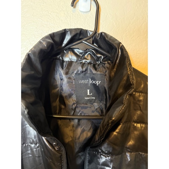 West Loop Women's Lightweight Puffer Jacket - Black Padded Coat - Picture 3 of 3